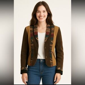 Gorgeous Vintage Scully Tribal Genuine Leather Jacket